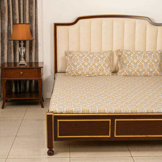 Bed Sheet - Vintage Motif (Queen Size)