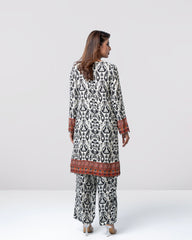 Relaxed Fit Mid-Length Printed Two-Piece Ethnic Set