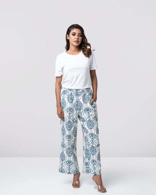 Regular Fit Printed Pant-Mystika