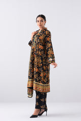 Relaxed Fit Digital Printed Three-Piece Lawn with Chiffon Dupatta