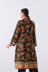 Relaxed Fit Digital Printed Three-Piece Lawn with Chiffon Dupatta