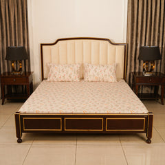 Bed Sheet - Butterscotch Floral (Queen Size)