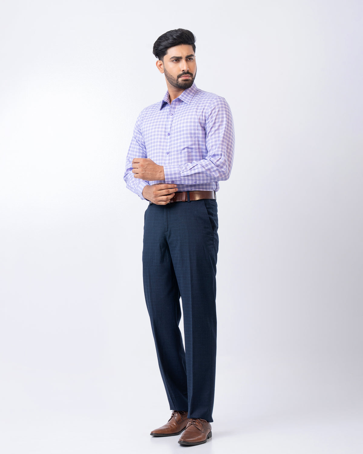 Regular Fit Micro Check Templeton Formal Shirt