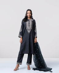 Smart Fit Embroidered Three-Piece Semi-Formal Ethnic Set
