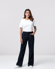 Mid-Waist Bell-Bottom Denim
