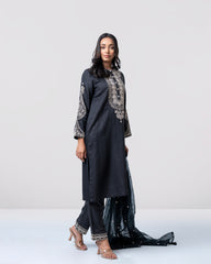 Smart Fit Embroidered Three-Piece Semi-Formal Ethnic Set