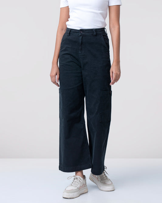Wide Leg Comfort Stretch Twill Pant