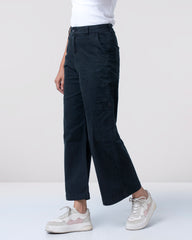Wide Leg Comfort Stretch Twill Pant