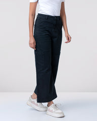 Wide Leg Comfort Stretch Twill Pant