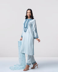 Smart Fit Embroidered Three-Piece Semi-Formal Ethnic Set