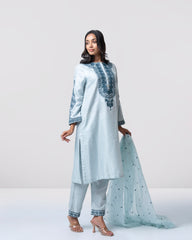 Smart Fit Embroidered Three-Piece Semi-Formal Ethnic Set