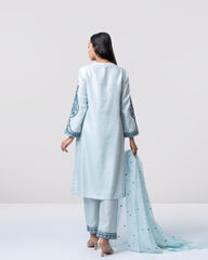 Smart Fit Embroidered Three-Piece Semi-Formal Ethnic Set