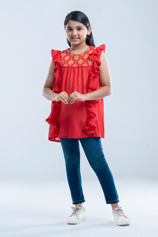 Junior Girls Knit Fashion Top (10-14 Years)