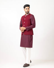 Regular Fit Embroidered Semi-Formal Waistcoat