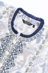 Smart Fit Embroidered Two-Piece Ethnic Set with Silk Dupatta