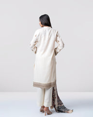 Smart Fit Printed Two-Piece Lawn with Silk Dupatta