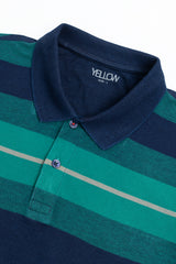 Regular Fit Indigo Yarn-Dyed Polo Shirt
