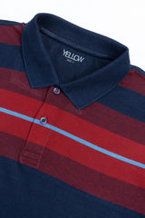 Regular Fit Indigo Yarn-Dyed Polo Shirt