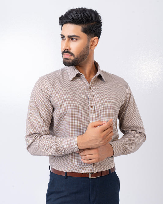Regular Fit Gingham Check Templeton Formal Shirt