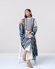 Smart Fit Embroidered Two-Piece Lawn with Silk Dupatta