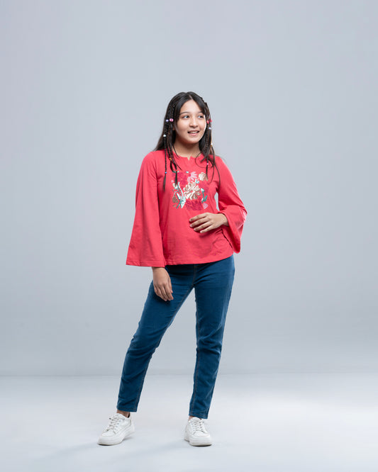 Junior Girls' Knit Fashion Top (10-14 Years)