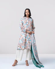 Relaxed Fit Digital Printed Two-Piece Lawn