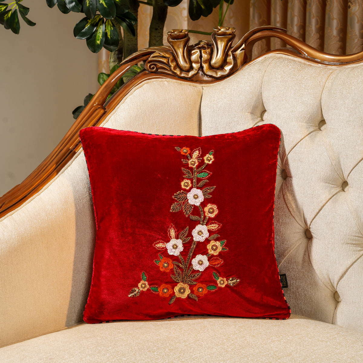 Cushion Cover - Maroon Red
