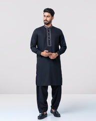 Regular Fit Embroidered Semi-Formal Kabli Set