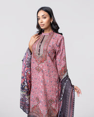 Smart Fit Digital Printed Two-Piece Lawn with Silk Dupatta