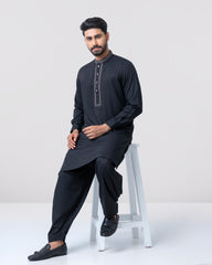 Regular Fit Embroidered Semi-Formal Kabli Set