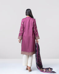 Smart Fit Printed Two-Piece Lawn with Silk Dupatta