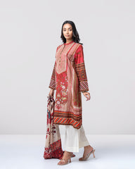 Smart Fit Embroidered and Digital-Printed Two-Piece Lawn