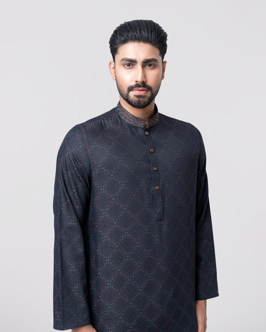 Regular Fit Embroidered Semi-Formal Panjabi