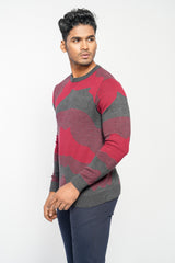 Camouflage-Style Jacquard Sweater