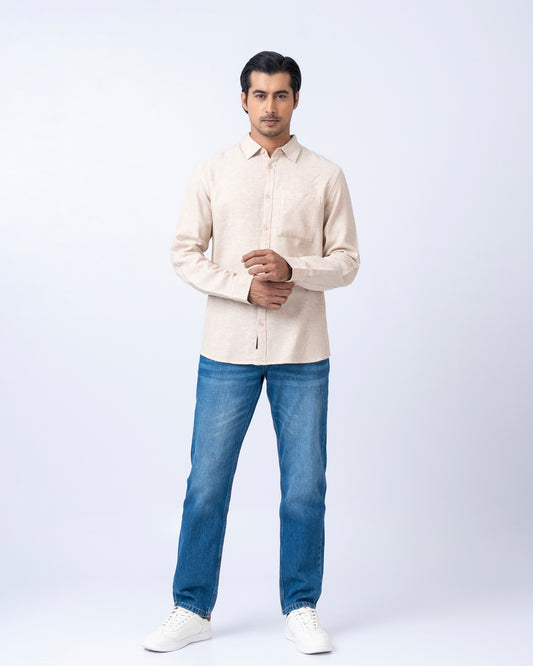 Regular Fit Solid Casual Shirt