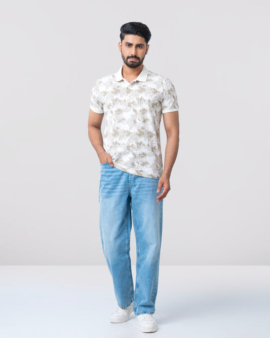 Regular Fit Printed Polo Shirt