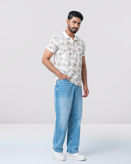 Regular Fit Printed Polo Shirt