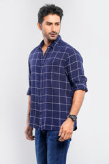 Regular Fit Checkered Casual Cotton Shirt