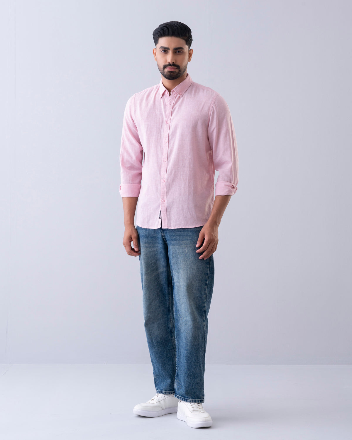 Regular Fit Solid Casual Shirt