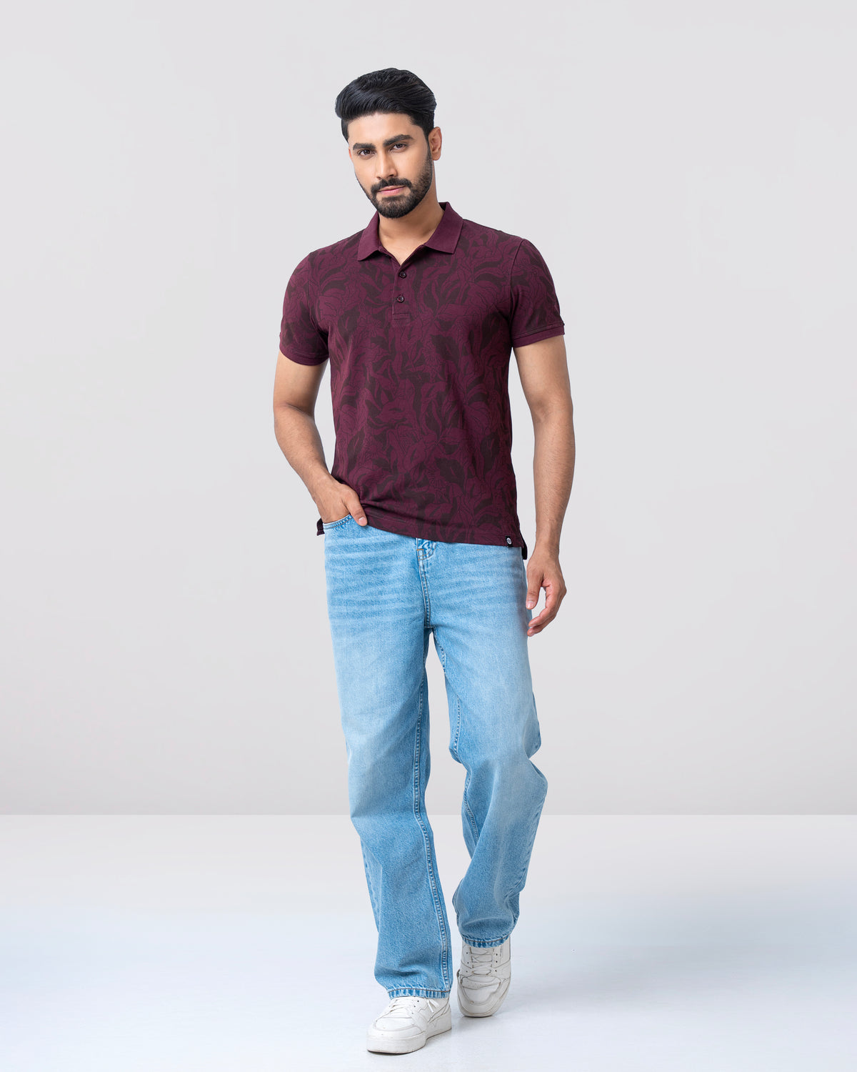 Regular Fit Printed Polo Shirt