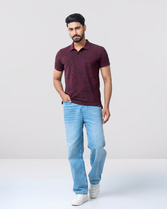 Regular Fit Printed Polo Shirt