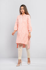 Rotary Printed and Embroidered Ethnic Kurti - One Piece