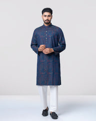 Regular Fit Embroidered Semi-Formal Panjabi