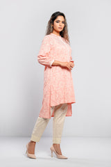 Rotary Printed and Embroidered Ethnic Kurti - One Piece