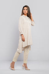 Rotary Printed and Embroidered Ethnic Kurti - One Piece