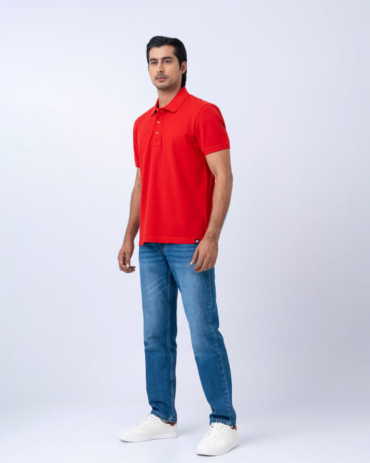 Regular Fit Solid Polo Shirt