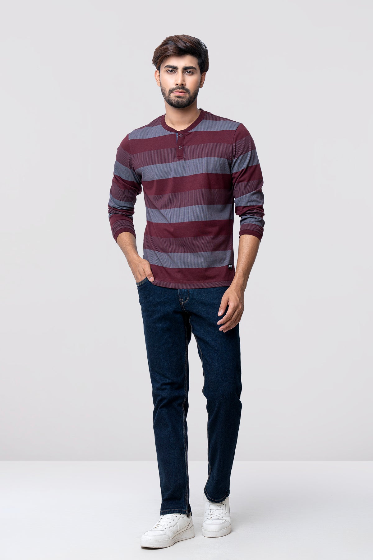 Regular Fit Long Sleeve Striped T-Shirt