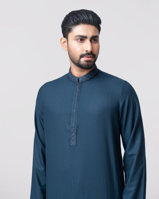 Regular Fit Embroidered Semi-Formal Panjabi