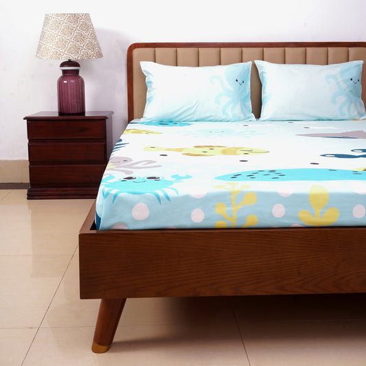Kids Bedsheet-Ocean Blue(King Size)