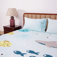 Kids Bedsheet-Ocean Blue(King Size)